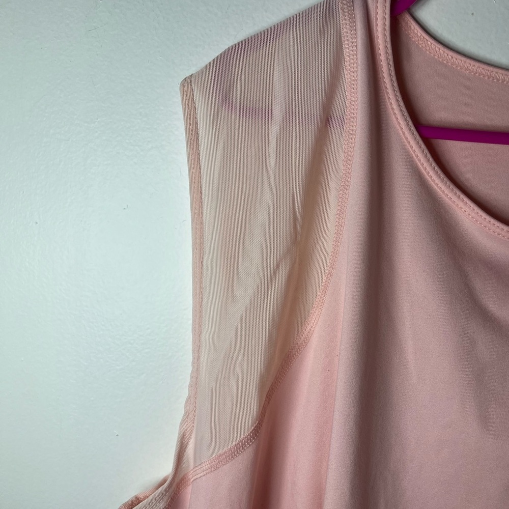 Nike Dri-FIT Tank Top XL Pink Meshed sleeves active wear top - Picture 4 of 5